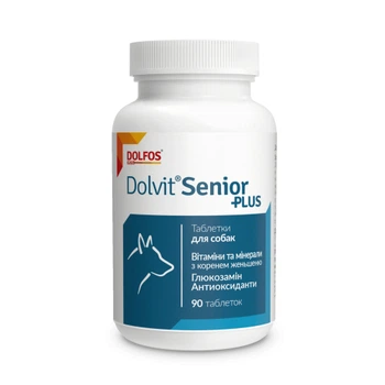 Витаминная добавка для собак старшего возраста Dolvit Senior Plus Dolfos, 90 таблеток (002435)