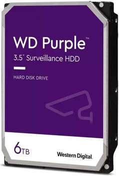 Жорсткий диск WD Purple 6TB/3.5/5400/256/S3.0 (WD64PURZ)