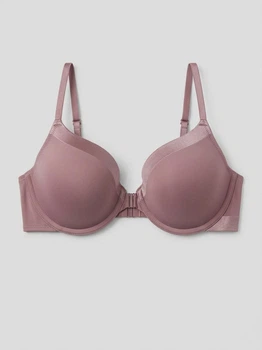 Жіночий гладенький базовий бюстгальтер Primark Cares (без пуш-ап, вшиті бретелі) 75D фіолетовий Б-1116/17