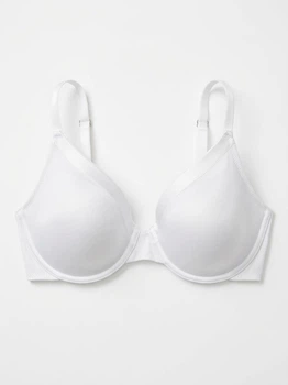 Жіночий гладенький базовий бюстгальтер Primark Cares (без пуш-ап, вшиті бретелі) 70D білий Б-1116/17