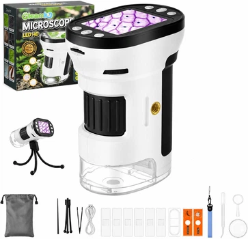 Детский цифровой микроскоп GleamKid 200–1000x с 2" LCD-экраном