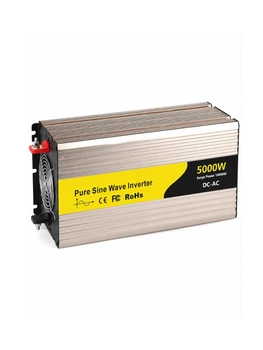 Синусоидальный инвертор 12V–220V 5000 Вт, пик 10000 Вт, с зарядным устройством 15 А и функцией ИБП, золотистый (49676448)