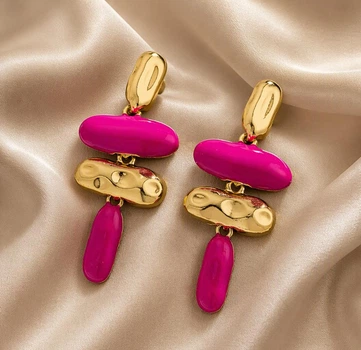 Жіночі сережки Фрагменти jewelry Малинові