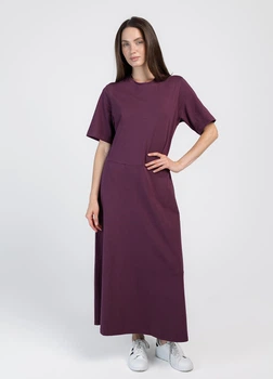 Жіноча бавовняна сукня максі Giulia STREET STYLE 8720/010 L Violet-grape, А-силует, повсякденна, фіолетова
