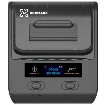 Принтер етикеток UKRMARK DP30BK, USB, Bluetooth, рулони 20-80 мм