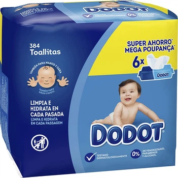 Набір дитячих вологих серветок Dodot Etapas 6 х 64 шт (8001090134288)