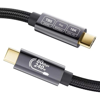 Кабель Thunderbolt 5 Schöff USB-C на USB-C 1 м 80 Гбит/с 240 Вт 8K (ST-THDB5-1M)
