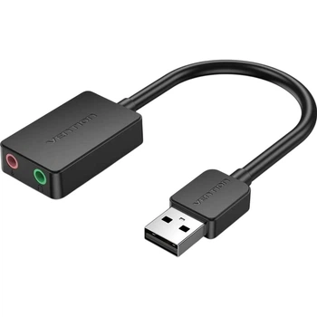 Звуковая карта USB Vention Audio Earphone Microphone Black (CDYB0) [176889]