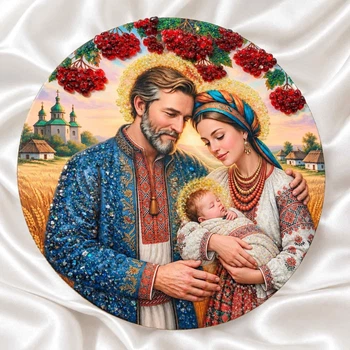 Стилізована ікона СВЯТЕ СІМЕЙСТВО, 30 см (СІ0048)