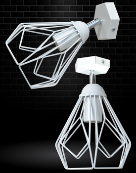Светильник настенный бра 100lamp Е-27 металл, белый (NL 538-1W)
