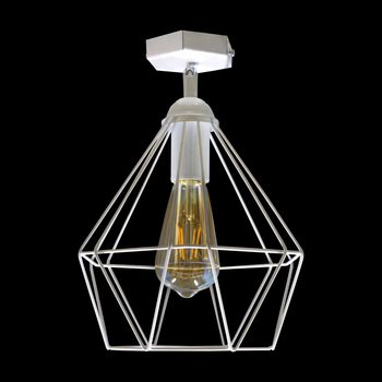 Светильник настенный бра 100lamp Loft Е-27 металл, белый (NL 0537-1W)