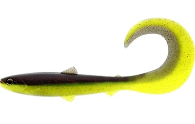 Приманка спиннинговая Westin BullTeez Curltail Box 10cm 6g Black/Chartreuse (1шт),P081-563-010