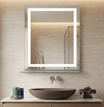 Зеркало Vista с LED- подсветкой и полкой (400 х 700)