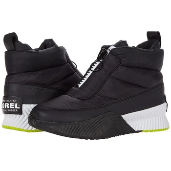 Ботинки зимние SOREL Out N About Puffy Zip Black/White, 39 размер 25 см.