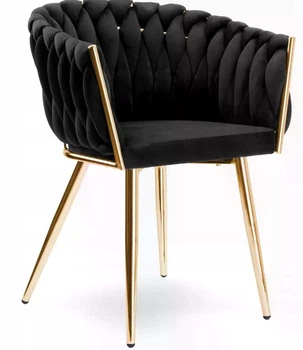 Стілець Just Sit IMPERIA velvet Чорний для вітальні, золоті ніжки, велюрове сидіння GLAMOUR LOFT