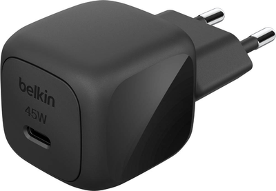 Зарядний пристрій Belkin 45Вт USB-С PD PPS Black (WCA013KQBK)