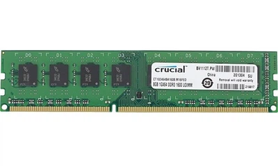 Оперативная память Crucial DDR3 8GB 1600MHz PC3-12800, non-ECC Unbuffered Б/У