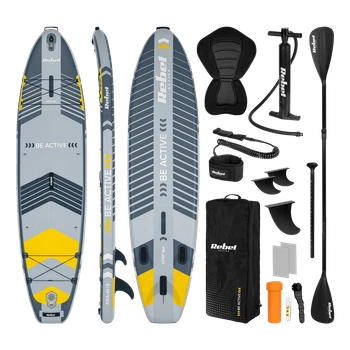 Надувная SUP-доска REBEL ACTIVE PRO RBA-4518 Серая (5901890127479)