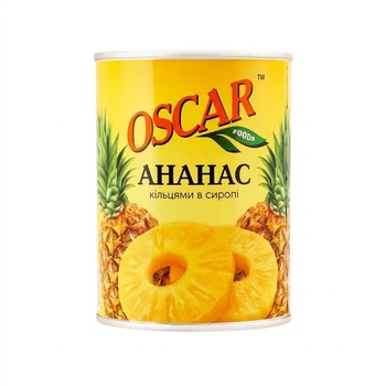 Ананасы кольцами в сиропе Oscar 580 мл