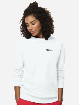 Свитшот женский Jack Wolfskin Essential Crewneck W A63871-5018 L Белый (4064886419475)