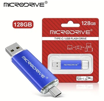 Флешка USB 128 Gb Microdrive 2 в 1 Type-C / USB для телефону та комп'ютера Флешка 128 Гб Мікродрайв