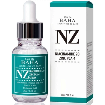 Сироватка для обличчя з ніацинамідом та цинком COS DE BAHA Niacinamide 20 Zinc Pca 4 NZ 30 мл
