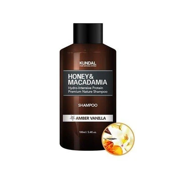 Шампунь для ухода за волосами после окрашивания Amber Vanilla KUNDAL Honey & Macadamia Nature Shampoo Amber Vanilla 100 мл