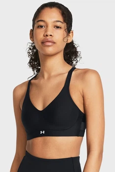Женский черный топ спортивный UA Infinity Low 2.0Strap Bra Under Armour XS D-DD 1384126-001