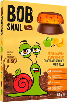 Мармелад Bob Snail Яблуко-манго-гарбуз-чіа в молочному шоколаді 54г