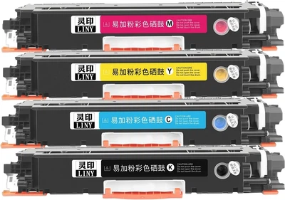 Тонер-картридж Lingyin для HP (CE310A / CF350A) CP1025/M176n/M177fw 4 шт. повышенной емкости CMYK
