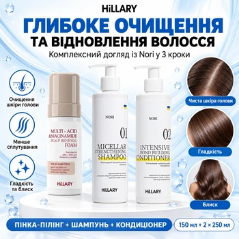 Комплекс для глубокой очистки и восстановления волос Hillary Deep Cleansing & Hair Recovery Complex, 250 мл K-11-183