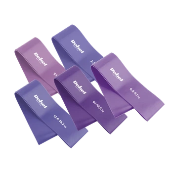 Набір мініеспандерів латексових REBEL Mini Band L 2.3-18.2 kg 5 шт Purple (RBA-3002-PU)