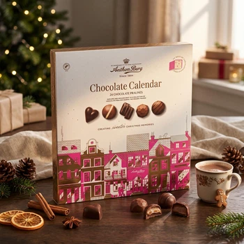 Адвент-календар шоколадний Anthon Berg Chocolate Calendar 24 цукерки праліне