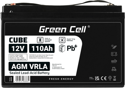 Akumulator Green Cell AGM VRLA 12V 110Ah (5907813968365)