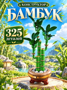 Конструктор Бамбук щастя 325 Botanicals конструктор квіти (10344)