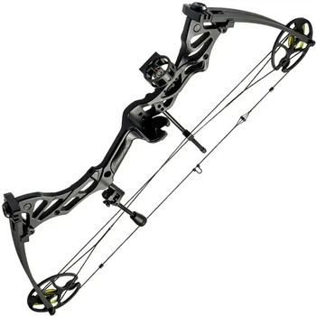 Лук блочний Man Kung NCB75 Fossil KIT Black (40 lbs, 31", алюмінієвий райзер, з прицілом і стрілами)