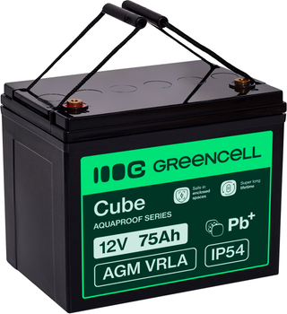 Акумуляторна батарея Green Cell CUBE AGM VRLA 12V 75Ah (AGM12V75AH-J)