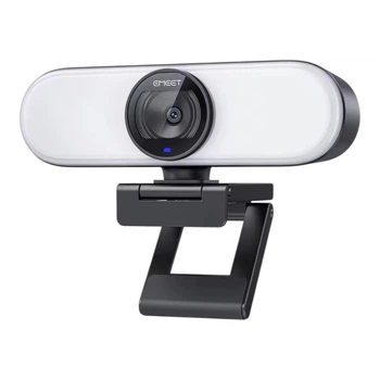 Веб-камера EMEET C60e 4K Ultra HD з LED-підсвічуванням та мікрофоном Black (Професійна веб-камера для стрімінгів та відеодзвінків)