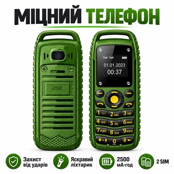 Мини-телефон SERVO B25 с Bluetooth-гарнитурой, 2 SIM, компактный кнопочный телефон зелёный