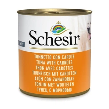 Корм для собак Schesir Шезір Dog Wet Tuna & Carrots натуральні консерви для в желе тунець, морква 285 г