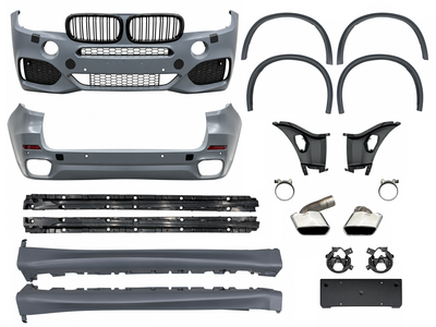 Комплект обвеса M-Tech для BMW X5 F15 (передний / задний бампер, пороги, арки,трубы) для BMW X5 F15 2014-2018 (7028)