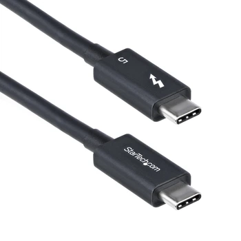 Kabel StarTech Thunderbolt 5 USB-C - USB-C 0.5 m Black (TBLT5MM50CM240W)