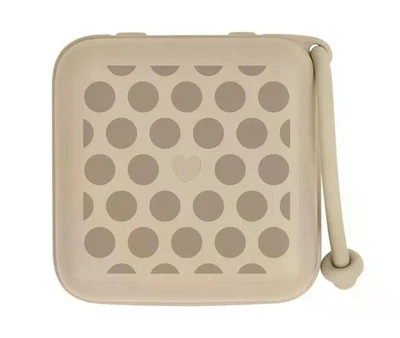 Контейнер для пустушок BIBS Studio Pacifier Box Polka Mega – Vanilla / Dark Oak