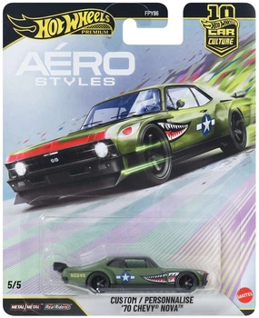 Kolekcjonerski samochodzik Hot Wheels Premium Aero Styles Custom '70 Chevy Nova 1:64 (FPY86/JKF37) (194735348282)