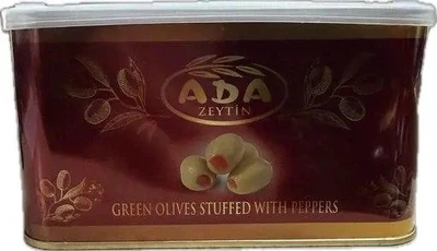 Оливки ADA Zeytin Green Olives Stuffed with Perrers 680 г