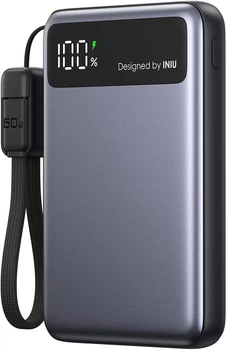 Powerbank INIU Pocket Pro 10000 mAh 45 W z wbudowanym kablem USB-C (6975141096424)