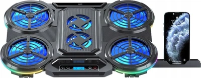 Підставка для охолодження ноутбука Qlab CP770 чорна (8594214660058)