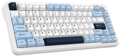 Klawiatura mechaniczna bezprzewodowa Ajazz AK820 max plus Daydream Switch RGB USB-C Bluetooth 2.4 GHz Blue/White/Dark Blue (AK820MAX-DD-BWD)