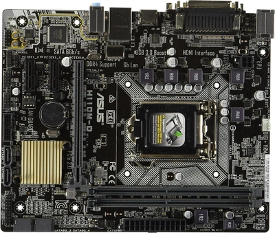 Материнська плата ASUS H110M-D, Intel H110, LGA1151 v1, DDR4, HDMI Intel 6/7 покоління Refurbished