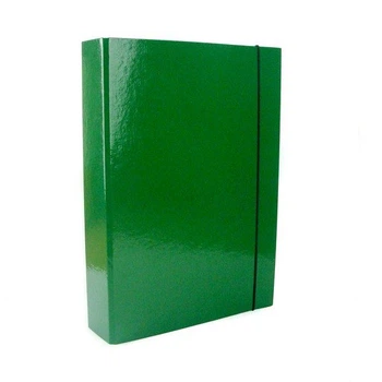 Папка-коробка картон. 60мм ITEM 306/06 на гумці, зелена /ITEM306/06/